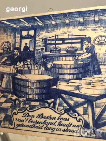 немска декоративна порцеланова плочка за стена 25/4, снимка 2 - Декорация за дома - 50248384