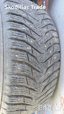 Алуминиеви джанти 17" със зимни гуми с шипове., снимка 4 - Гуми и джанти - 52156526