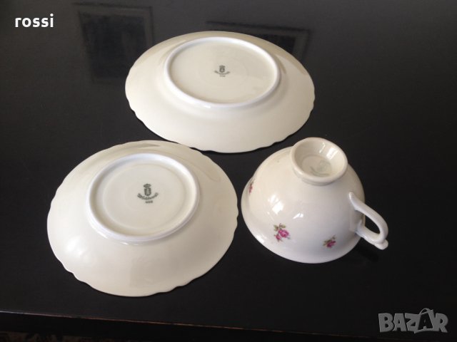 Schönwald 1935 г. Нов немски комплект трио за чай/кафе и десерт, чаша и 2 чинии, сервиз, сет, чиния , снимка 14 - Антикварни и старинни предмети - 33422815