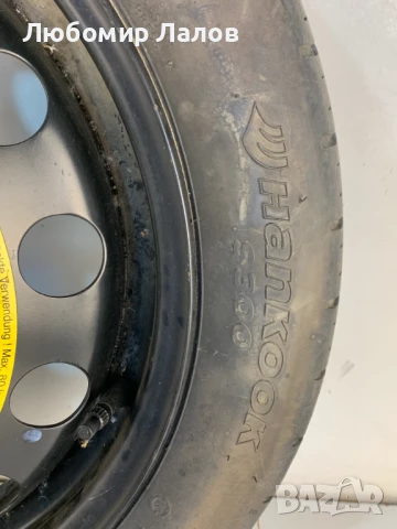 Авариен комплект инструменти резервна гума 5x112 ц.о. 57,1 125/70/16 Hankook 31/2J Et: 25,5, снимка 5 - Гуми и джанти - 50591352
