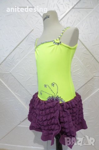 Рокля за спортни танци в електрик и лилаво, снимка 6 - Детски рокли и поли - 50661814