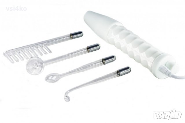 Дарсонвал с 4 приставки, снимка 2 - Козметични уреди - 34686874