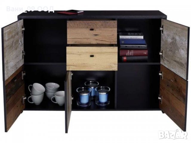 Голям ВИНТИДЖ скрин с много отделения, снимка 4 - Скринове - 32753206