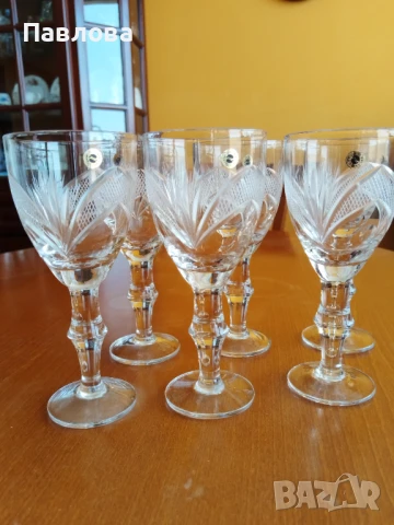 Кристални чаши серия Рамона , снимка 4 - Чаши - 50585322