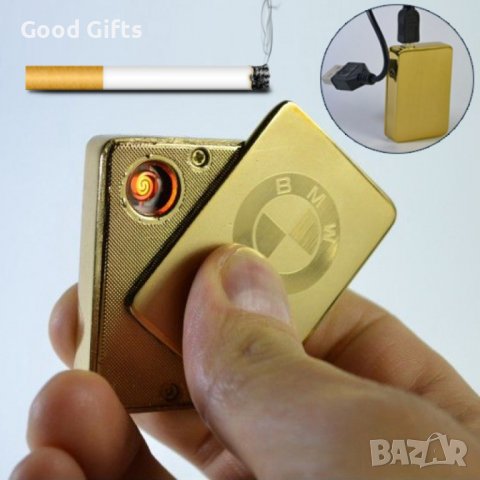 Луксозна USB запалка за цигари с лого на BMW, снимка 3 - Запалки - 39305995