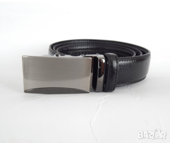 Мъжки спортен колан 2265, черен, естествена кожа, снимка 2 - Колани - 43512081