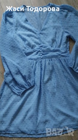 Нова нежно синя рокля , снимка 2 - Рокли - 43156496