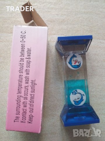 Таймер, делфин , пясъчен часовник, течен балон, детска играчка, декор за бюро , снимка 5 - Игри и пъзели - 40816007