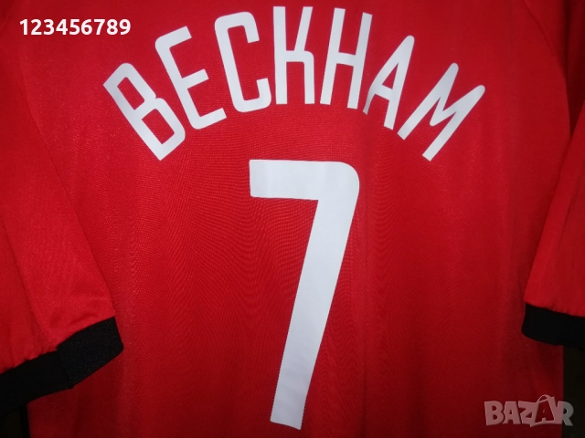 Manchester United Beckham Nike оригинална тениска фланелка Бекъм Манчестър Юнайтед екип 2002/2003, снимка 3 - Тениски - 52666709