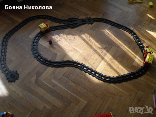 Лего Дупло влак с релси - сет, винтаж, снимка 7 - Влакчета, самолети, хеликоптери - 36391250