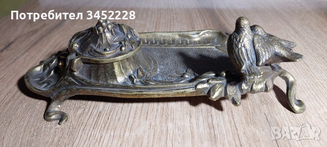 мастилница Франция винтидж бронз за ценители , снимка 4 - Антикварни и старинни предмети - 53054674