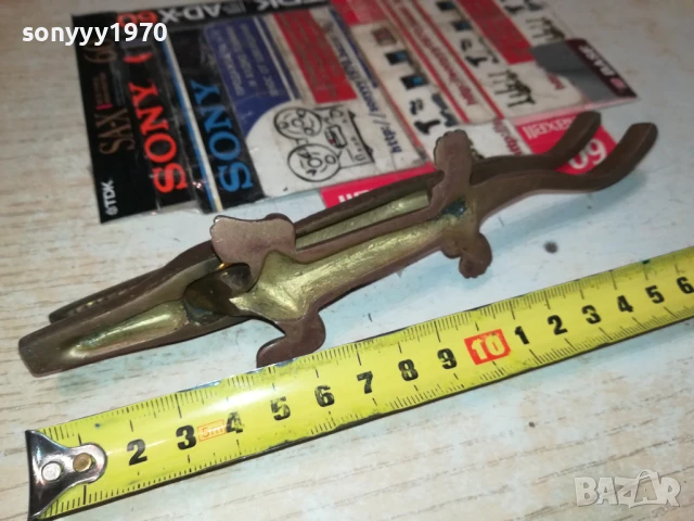 КРОКОДИЛ-МЕД МЕСИНГ 2106251927, снимка 2 - Антикварни и старинни предмети - 50749514