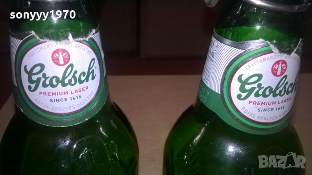 grolsch-2бр празни шишета с интересни капачки, снимка 2 - Колекции - 26646487
