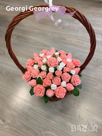 Цветя от глиц.сапун, снимка 3 - Изкуствени цветя - 37135788