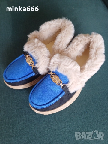 Мокасини с пух., снимка 3 - Дамски ежедневни обувки - 52249506