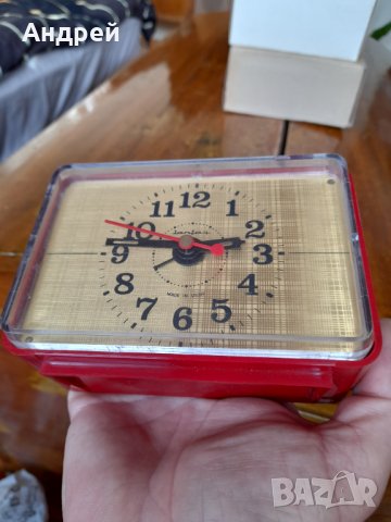Стар настолен часовник будилник Янтар,Jantar #3, снимка 9 - Антикварни и старинни предмети - 35337324