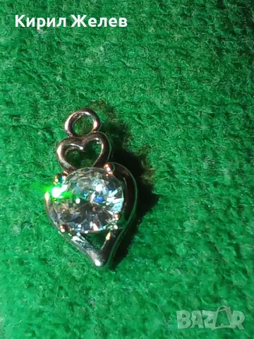 СЪРЦЕВИДЕН СКЪПОЦЕНЕН АРТ ПЕНДАНТ от БЛАГОРОДНА СТОМАНА с РОДИЕВО ПОКРИТИЕ и БЛЕСТЯЩ КРИСТАЛ 26414, снимка 12 - Колиета, медальони, синджири - 46296682