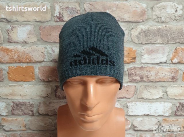 Нова зимна шапка на марката ADIDAS (Адидас) в сив цвят, снимка 7 - Шапки - 43374898