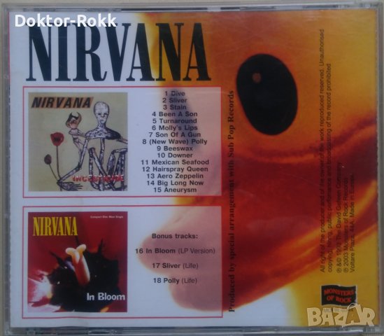 Nirvana – Incesticide + EP [2003, CD], снимка 2 - CD дискове - 43079444