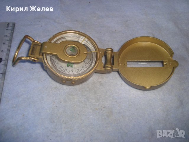 СТАР МЕТАЛЕН ПРЕЦИЗЕН КОМПАС АЛУМИНИЕВ КОРПУС 16767, снимка 10 - Антикварни и старинни предмети - 38107864