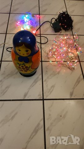 Матрьошка, разклонител за гирлянди, коледни лампички, СССР. , снимка 2 - Декорация за дома - 38882336