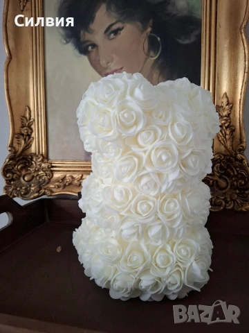 Мече от изкуствени рози , снимка 5 - Изкуствени цветя - 53138583