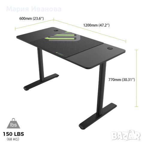 Геймърско бюро с аксесоари ERK-IOD-47B, снимка 5 - Бюра - 36662622
