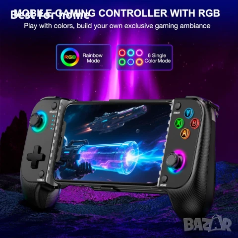  NinjaPlus OXБезжичен контролер за телефон за iPhone/Android с джойстик Hall, снимка 3 - Аксесоари - 50683564