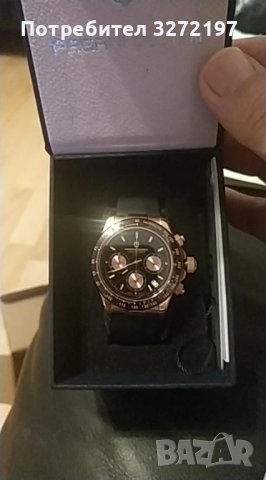 Кварцов часовник PAGANI DESIGN,сапфир,Seiko VK63 механизъм,авт.дата,хронограф,водоустойчив 100 м., снимка 13 - Мъжки - 43676685