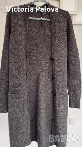 Модерна дълга жилетка лукс REPEAT, вълна и кашмир