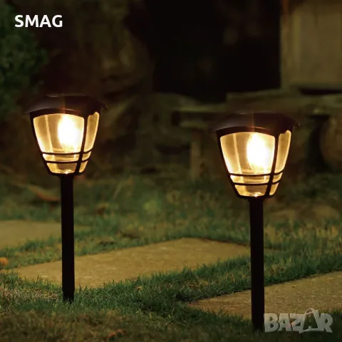 Соларен фенер черен с лампа 44см S_1178479