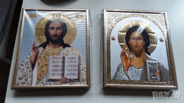 ДВЕ РУСКИ ИКОНИ НА ИИСУС ХРИСТОС, снимка 1 - Икони - 38504235