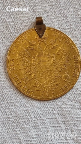 златна монета 4 австрийски дуката Франц Йосиф 1891, снимка 3 - Нумизматика и бонистика - 52083936