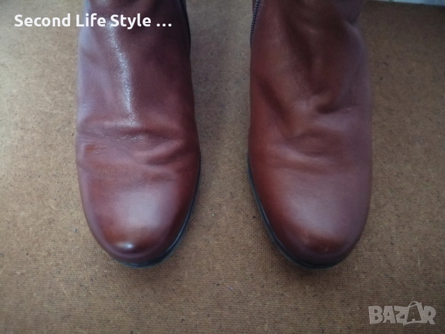 № 40 Gabor дамски боти естествена кожа в кафяв цвят, снимка 4 - Дамски боти - 52921137