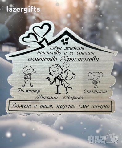 😍Нов модел семейна табела за входна врата ❣️, снимка 2 - Входни врати - 43895778