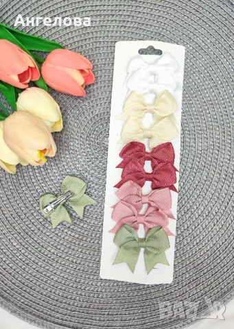 Комплект фиби за коса с панделка, снимка 11 - Шноли, диадеми, ленти - 40666754