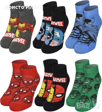 Коледен календар Мъжки чорапи Marvel Адвент календар 12 чифта, снимка 5 - Коледни подаръци - 53490710