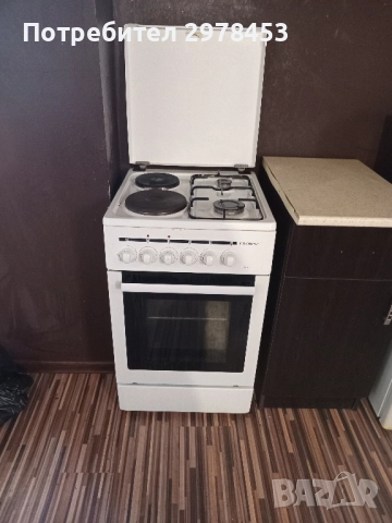 Готварска печка на ток и газ, снимка 4 - Печки, фурни - 51846419