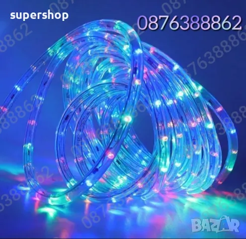 Многоцветен Лед Маркуч за Коледна Украса Водоустойчив Три Размера RGB, снимка 3 - Други - 47850276