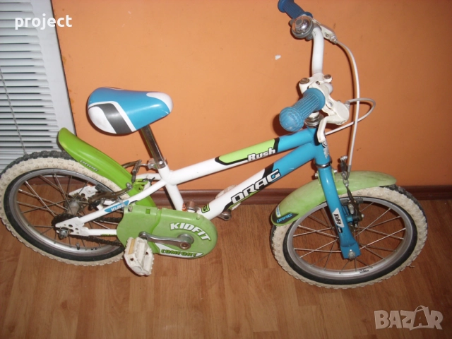 16" ДРАГ,DRAG  детски велосипед,колело със спомагателни колела.Промо, снимка 4 - Детски велосипеди, триколки и коли - 51992934