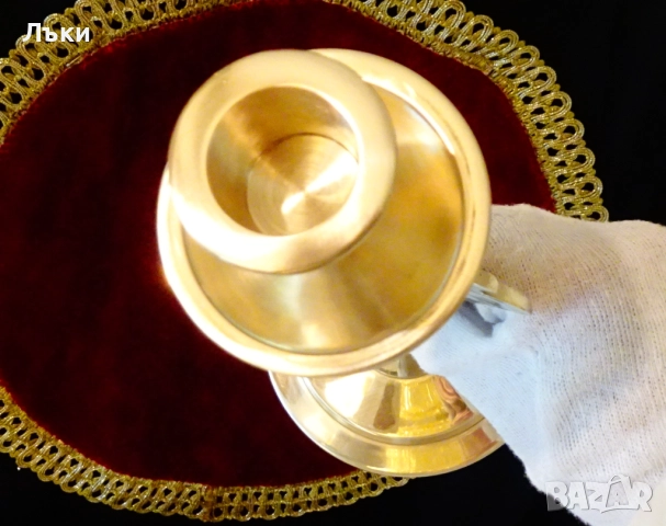 Бронзов свещник с барокова декорация,висок. , снимка 10 - Антикварни и старинни предмети - 51711033