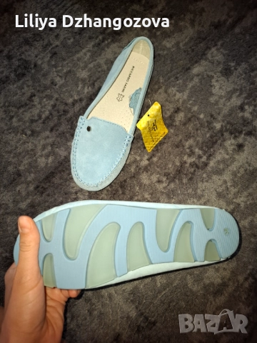 Нови мокасини естествен велур 37номер , снимка 3 - Дамски ежедневни обувки - 52316483