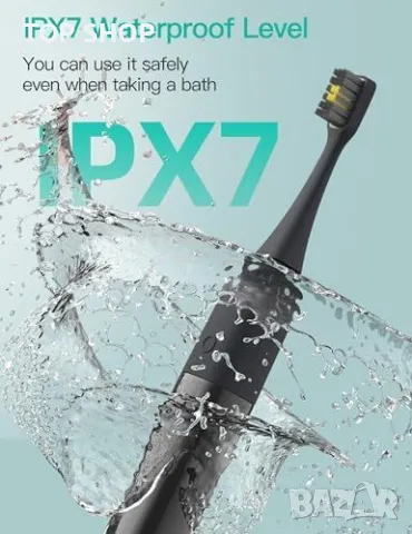 Нова Allegro M1 луксозна звукова четка за зъби с въгленови влакна и гумена глава, снимка 4 - Тримери - 49319060