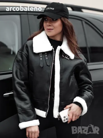 Дамско кожено яке SHEREB, 3цвята , снимка 4 - Якета - 47710028