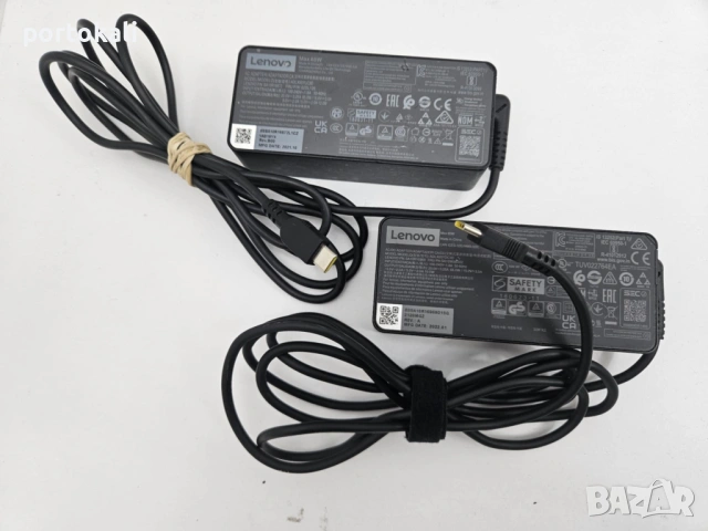 +Гаранция! Зарядно захранване за лаптоп Type-C Lenovo 65W, снимка 4 - Части за лаптопи - 53385241