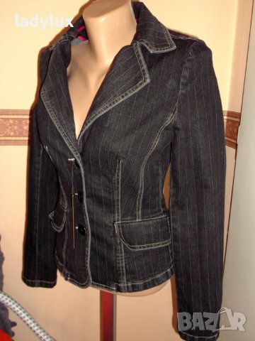 Street One, Ново Дънково Сако, 78% Памук, Размер S. Код 810, снимка 3 - Сака - 26975600