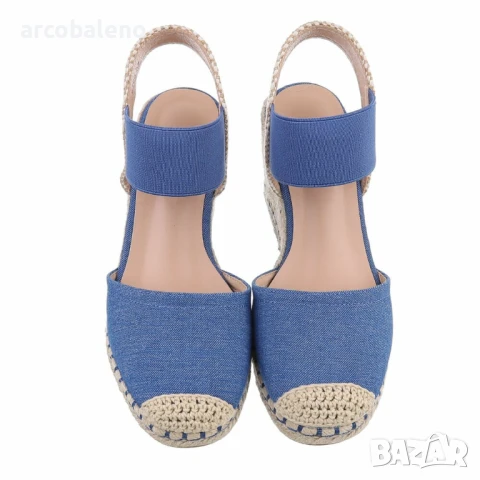 Дамски сандали на клин , снимка 4 - Сандали - 46263450