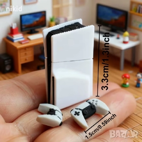Конзола Плейстейшън PlayStation Джойстик макет фигурки за украса декор торта и др, снимка 3 - Други - 52959139