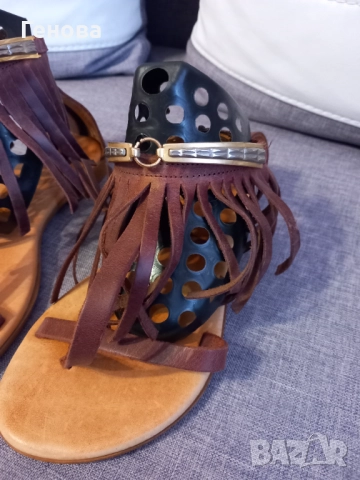 Дамски сандали естествена кожа номер 37, снимка 2 - Сандали - 51545370