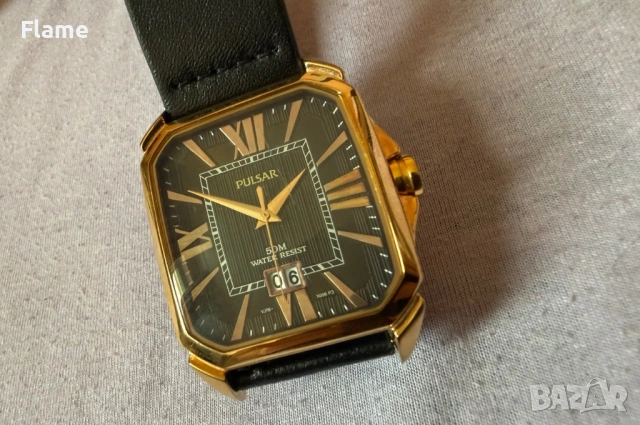 Мъжки черен часовник Pulsar by Seiko черен, снимка 5 - Луксозни - 53592567